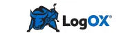 Stylized blue bull head graphic positioned to the left of the bold 