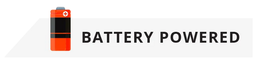 Graphic illustration of a battery icon next to bold text reading 