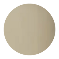 Smooth circular shape filled with a solid tan color, displaying a muted earthy tone on a plain background.